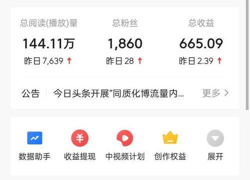 头条2千粉丝收益,揭秘新手如何实现收益翻倍